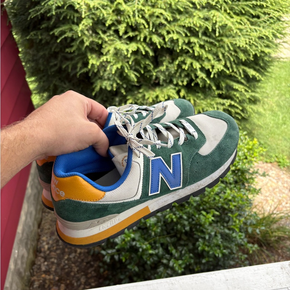 New Balance 574 Rugged Green & Blue